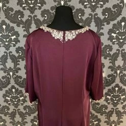 Something Blue Mon Cheri 116659SL Formal Beaded/Poly Eggplant Size 20