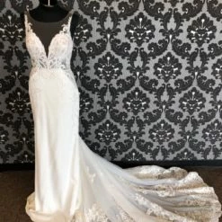 Something Blue WEDDING DRESSES Martina Liana ML1013 Women's Wedding Dress Beaded Lace/ Crepe