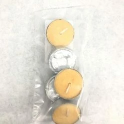 Something Blue DECOR Tea Light Candle Wax Mustard Size 5ct CANDLES