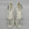 Something Blue NEW ARRIVALS Huimeizi Size 8 Ivory Lace With Rhinestone Peeptoe Heels