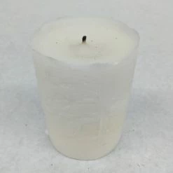 Something Blue Pillar Candle Wax Ivory Size 4" CANDLES (AS IS) DECOR