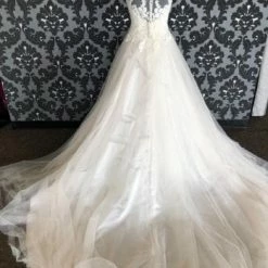 Something Blue Justin Alexander JUPITER 8852 Women's Wedding Dress Lace/Tulle Size 12 WEDDING DRESSES