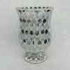 Something Blue DECOR Goblet Size 8.25" Mosaic Silver Urn VASES