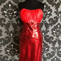 Something Blue FORMAL/MOTHER'S DRESSES Precious Formals 20511 Women's Formal Dress Satin/Sequin Red Size 6