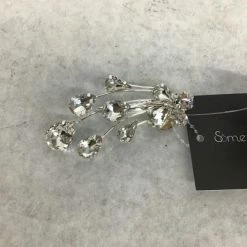 Something Blue 3" Silver Rhinestone Hair Clip