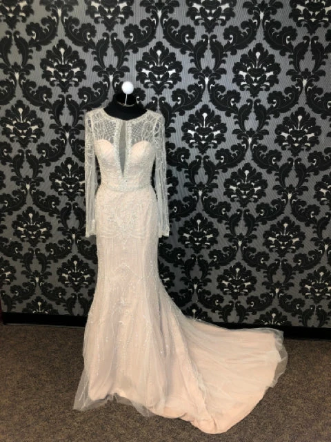 Something Blue WEDDING DRESSES Justin Alexander 9894 Beaded Tulle Nude AS IS LOOSE BEADING THROUGHOUT/ BUTTONS 3 Something Blue WEDDING DRESSES Justin Alexander 9894 Beaded Tulle Nude AS IS LOOSE BEADING THROUGHOUT/ BUTTONS