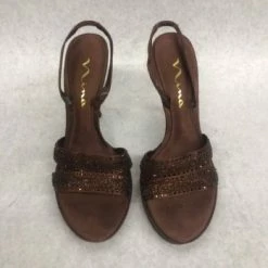 Something Blue Nina Heels Beaded Burgundy Size 8.5 SHOES NEW ARRIVALS