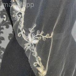 Something Blue E2-6225 Rose Veil Tulle/Beads Light Ivory Size Beaded/Embroidered Lace VEILS