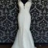 Something Blue Sincerity 44228 Wedding Dress Size 12 Lace/Tulle Ivory Illusion V-Neck WEDDING DRESSES
