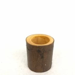 Something Blue Tea Light Holder Wood Brown Size Approx 2.5"-5.5" WOOD DECOR