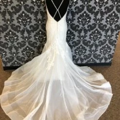 Something Blue Jasmine Size 14 Ivory Tulle And Sequin Sleeveless V-neck Mermaid WEDDING DRESSES 8 Something Blue Jasmine Size 14 Ivory Tulle And Sequin Sleeveless V-neck Mermaid WEDDING DRESSES
