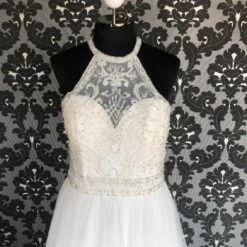 Something Blue Mori Lee Leilani Women Wedding Dress Tulle Ivory Size 12 Beaded WEDDING DRESSES
