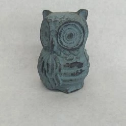 Something Blue Owl Centerpiece Size 4.5" Stone Turqouise CENTERPIECES
