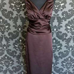 Something Blue Davids Bridal Formal Size 4 Satin Mocha FORMAL/MOTHER'S DRESSES