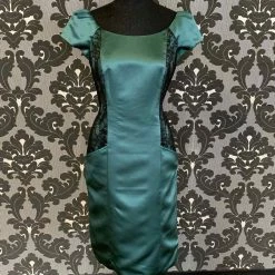 Something Blue FORMAL/MOTHER'S DRESSES Jasmine M150017 Women's Formal Satin/Lace Emerald Size 8 Cocktail