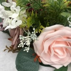 Something Blue Garland Floral/Greenery Burgundy/Mauve/White/Orange/Green Size 43" GARLAND DECOR