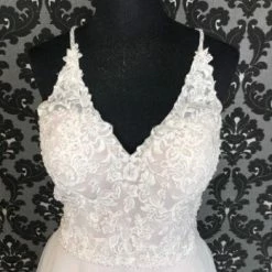 Something Blue Mori Lee Women's Wedding Dress Sequin/Tulle Ivory Size 10 A-line WEDDING DRESSES