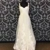 WEDDING DRESSES Size 12 Ivory Pronovias Lace/Tulle Lace A-line V-Neck