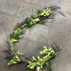 Something Blue Garland Greenery Green/Purple Size 5' GARLAND DECOR