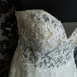 Something Blue WEDDING DRESSES Casablanca 2427 Wedding Dress Size 26 Sequin/Lace Ivory Detachable Ballgown