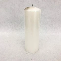 Something Blue Pillar Candle Wax Pearl Size 8.5" CANDLES DECOR