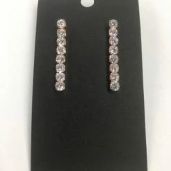 Something Blue Wedding E0100S-CR-ORG Jewelry Cubic Zirconia Rose Gold Earrings JEWELRY