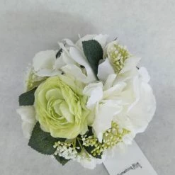 Something Blue DECOR Kissing Ball Size 5" Floral Green/white FLORAL