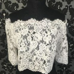 Something Blue Separates Embroidered Lace Ivory Size 14 3/4 Length Jacket WEDDING DRESSES