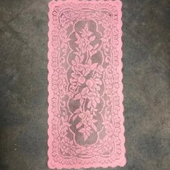 Something Blue Table Runner Lace Pink Size 15.5" X 36" TABLE LINENS DECOR