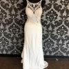 Something Blue Martina Liana Wedding Dress Size 10 Crepe/Beaded Ivory Sleeveless Fit & Flare