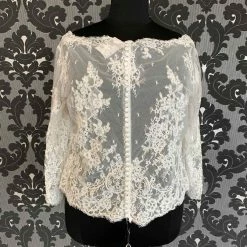 Something Blue Essense Of Australia Size 28 Ivory Lace Sleeves Jackets