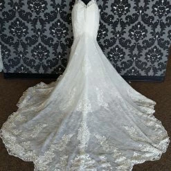 Something Blue Essense Wedding Dress D2945 Size 12 Lace/Beading Ivory Sleeveless