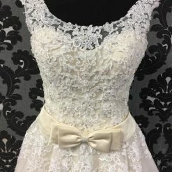 WEDDING DRESSES David Tutera 215263 Women's Wedding Dress Tulle/Lace Size 12