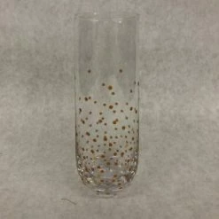 Something Blue DECOR Champagne Flute Glass Gold/Clear Size 2pc Champagne Flute GLASSWARE