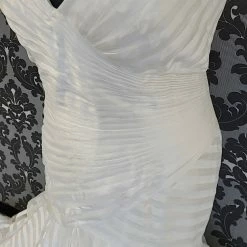 Something Blue Mori Lee Women's Wedding Dress Organza Ivory Size 28 Strapless WEDDING DRESSES