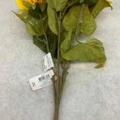 Something Blue Blooming Autumn Sunflower Floral Yellow/Brown/Green Size 20