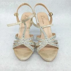 Something Blue L Lorraine Heels Sparkle Champagne/Silver Size 10