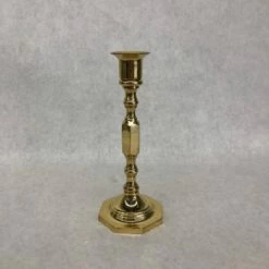 Something Blue Taper Candle Holder Size 7.5" Metal Brass CANDLES