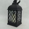 Something Blue Lantern Size 4" X 11" Plastic/LED Black LANTERNS/BIRDCAGES DECOR