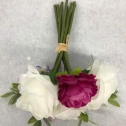 Something Blue Bouquet Floral Fuchsia/White/Green Size 10" FLORAL