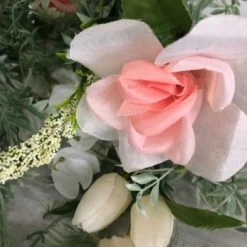 Something Blue DECOR Garland Size 5.5' Floral White/Green/Blush GARLAND