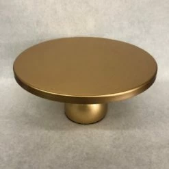 Something Blue DECOR Cake Stand Size 12"x5.5" Metal Gold Round CAKE ACCESSORIES