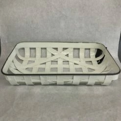 Something Blue Basket Size 17"x10"x3" Metal White/Gray CONTAINER