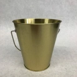 Something Blue DECOR Walmart Pail Tin Gold Size 4.5