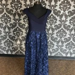 Something Blue Alex Evenings Women Formal Poly Spandex Navy Size 8P