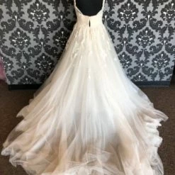 Something Blue Badgley Mischka Wedding Dress Tulle/Beads Dark Ivory/Nude A-line WEDDING DRESSES