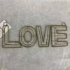 Something Blue DECOR "LOVE" Sign Size 12"x4" Metal Gold SIGNS