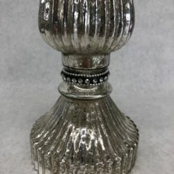 Something Blue Pillar Candle Holder Size 11.5