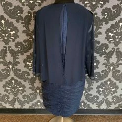 Something Blue FORMAL/MOTHER'S DRESSES London Times Women's Formal Chiffon Navy Size 16