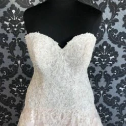 Something Blue WEDDING DRESSES Essense Of Australia D2735 Women's Wedding Dress Lace/Tulle